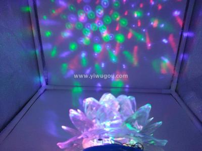 Led Lotus Lamp with Seat Lotus Crystal Magic Ball Colorful Magic Ball