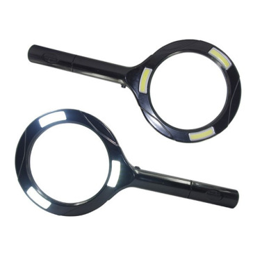 Anbao Outdoor Highlight Magnifying Glass Lighting Lamp Led Magnifying Glass Handheld Lighting Reading Lamp Observation Military Fans
