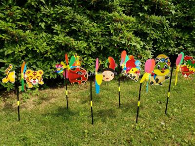 Creative cartoon plastic three-dimensional large windmill toys wholesale children outdoor decoration small windmill stall hot sale