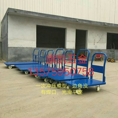 Iron flatbed truck logistics cart pull truck trolley handling four-wheel folding truck rc hand-pull heavy wheel