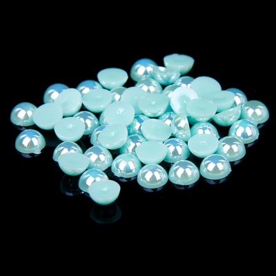 1.5-14mm Lake green AB Half Round Resin Pearls Flatback Imitation Crafts Scrapbooking Beads Use Glue DIY