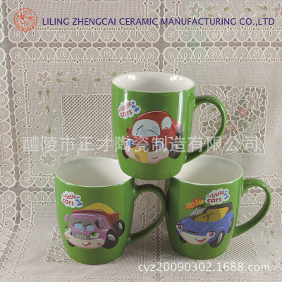 Color glazed pottery cup 1786 cartoon cup advertising promotion order cup.