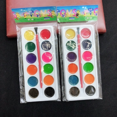Manufacturer 12-Color Watercolor Semi-Dry Paint Row Children's Art Paint Gouache Watercolor