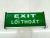 Safety exit indicator light, fire emergency light, evacuation light.