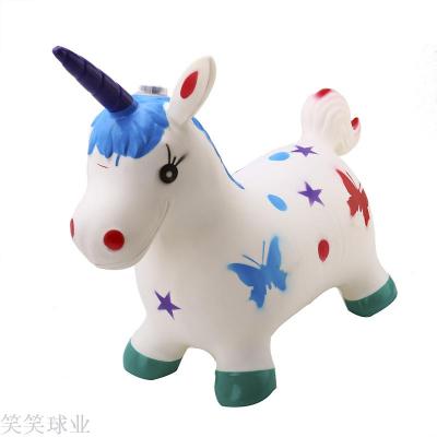 Factory direct inflatable animal painted flash music unicorn
