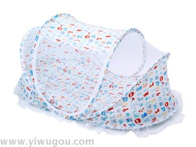 Twill infant mosquito net no folding soft comfortable mosquito proof easy to carry baby house baby mosquito net