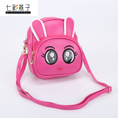 New big eyes rabbit cute cartoon children small backpack to go out convenient to receive bag manufacturers direct sale.
