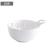 Nordic simple ceramic small bowl with handle dessert bowl, creative single ear baking bowl oven microwave oven.
