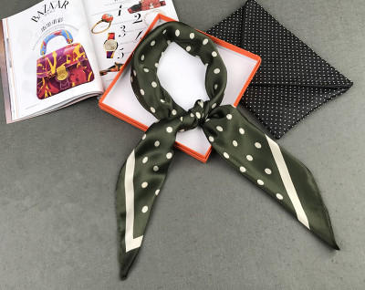 2018 new neckerchief imitated silk fabric scarf for spring and autumn