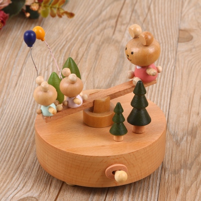 Baby bear seesaw music box for children's birthday boy and girl for valentine's day
