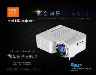 UC28A mini mini portable projector projector for home use hd projector.