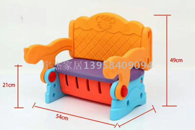 Yujie children environmental protection learning desk student desk chair three plastic in one cartoon chair table