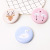 Bag treasure cute cartoon animal carry on the mirror portable magnifying PU leather small round mirror gift wholesale.