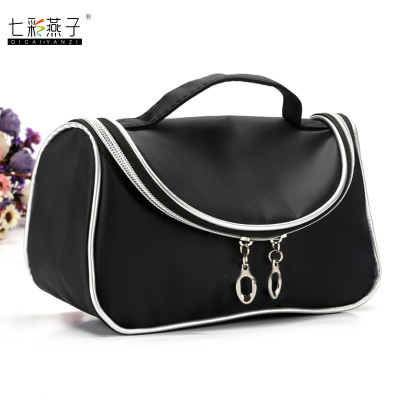 Black handbag,logo cosmetic bag, cosmetic handbag, big brand gift bag, direct sales from manufacturers