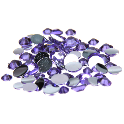 Light purple Color Glue On Resin Rhinestones 2mm-6mm