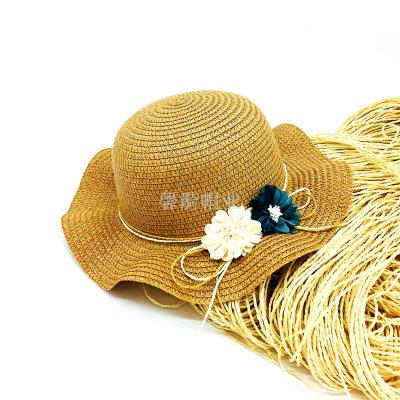 Parent-Child Hat Parent-Child Summer Outdoor Sun Protection Sun Hat Straw Hat Children Korean Style All-Match Girl Beach Hat