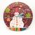 Christmas Series SnowMan Pattern Charger Plate Decorative Table Plates Decorative Plates for Home Kitchen Party Wedding Events Tabletop Decoration