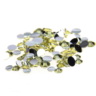 Light yellow Color Glue On Resin Rhinestones 2mm-6mm