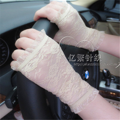 Summer ladies sun protection half-finger close short driving uv protective wedding etiquette