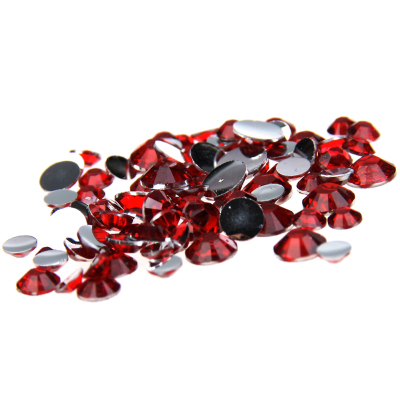 Red Color Glue On Resin Rhinestones 2mm-6mm