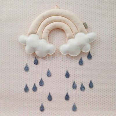Ins hot style clouds and raindrops are hung with plush toys to decorate children 's rooms in Europe and America