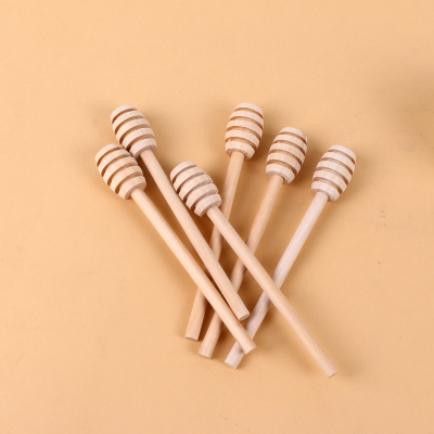 Factory Direct Sales Kitchen Gadget Wooden Garlic Handle Handmade Home Garlic Press Wholesale Honey Stick