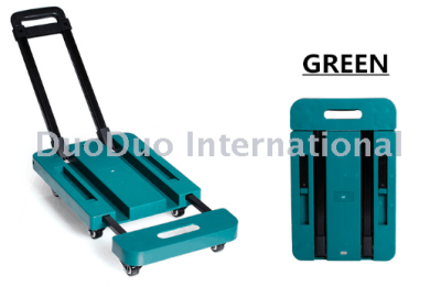 Home flat car folding portable baggage cart pulleys six - wheel flat cart.