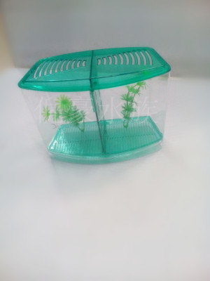 The new type enclosed mini freestanding double fighting fish tank/factory direct sale.