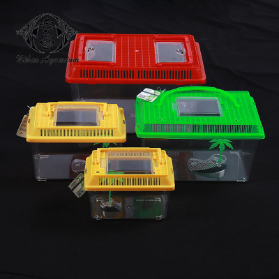 Supply transparent plastic portable small pet box wholesale goldfish bowl turtle box manufacturer direct sale.