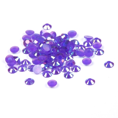 Purple AB Nails Art Decoration Resin Rhinestones 2mm-6mm