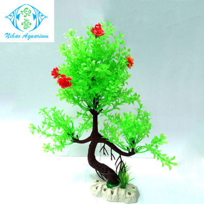 Long term wholesale aquatic animals box landscape simulation of aquatic plants plastic water grass.