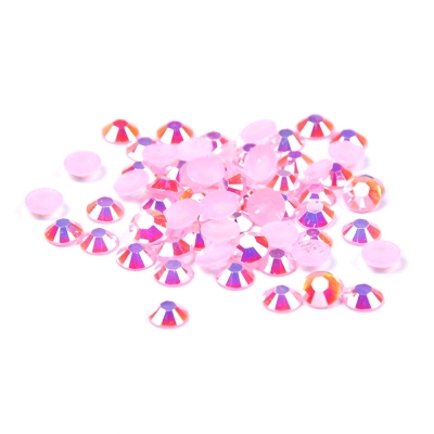 Light pink AB Nails Art Decoration Resin Rhinestones 2mm-6mm