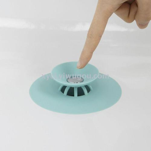 flying saucer floor drain kitchen press bounce closed silicone floor drain bathroom deodorant anti-blocking