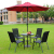 Outdoor Occasional Table and Chair Outdoor Courtyard Garden Shop Outdoor Iron Texlin Glass Table Combination Waterproof