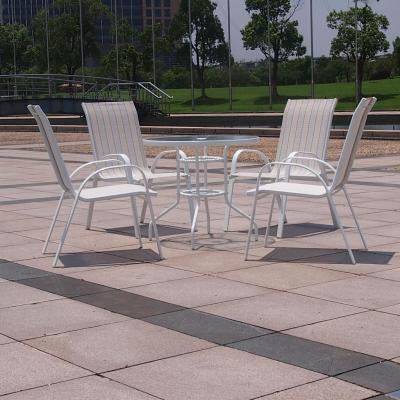 Restaurant Hotel Garden Balcony Swimming Pool High-End Club Building Table, Chair and Umbrella Combination Textilene 