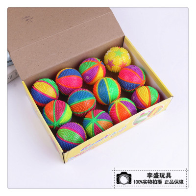Colorful ball wool ball toys wholesale children's elastic wool ball flash toys.