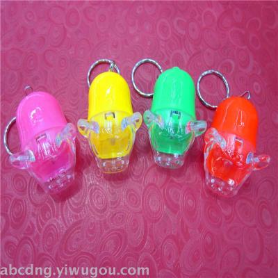 LED key chain piglet flashlight small gift activity gift factory direct sales.