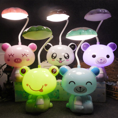 Cartoon panda LEDE eye lamp with small night light students reading a desk lamp.