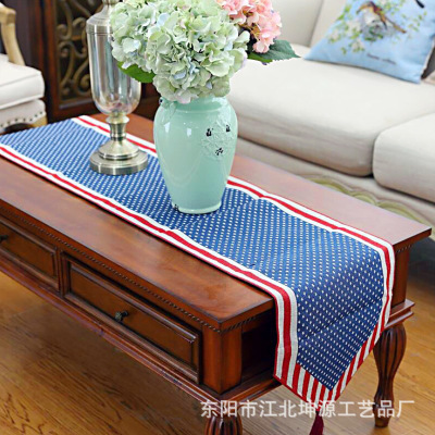 American flag decoration clothing table flag TV cabinet cover tea table American country long table bar foreign trade hot style.