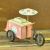 Metal ice cream car model retro home decoration soft decoration restaurant bar decorative metal crafts.