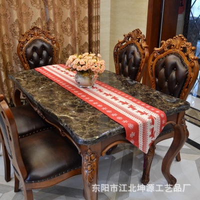 New product foreign trade Christmas festival table flag cloth art home decoration polyester table flag TV cabinet cover cloth tea table.