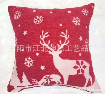 Manufacturers direct sales of high - end Christmas pillow cases of the cross-border hot sale holiday decorations cartoon printing cushion.