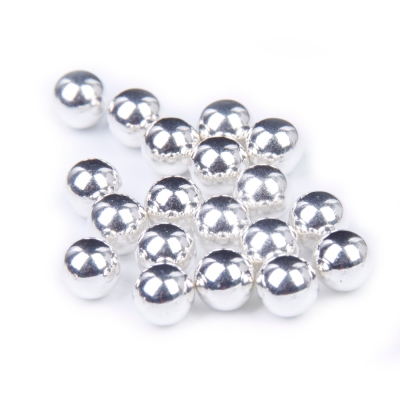 Metallic silver No Hole 4-10mm Round Pearls Imitation Pearls Craft Art Diy Beads Nail Art Decoration