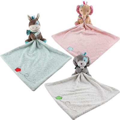 Baby cartoon animal Appease towel elephant dog  dinosaur  toys