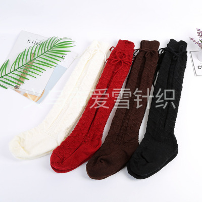 Manufacturer wholesale lady autumn winter long socks.