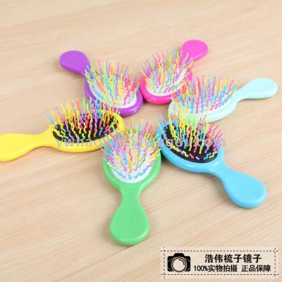 New multi - function airbag rainbow comb on the back mirror hair salon styling hair comb manufacturers wholesale.