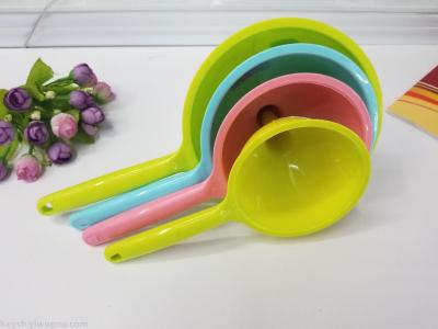 A plastic funnel with A handle