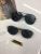 High grade metal children color film sunglasses cool glasses black glasses.