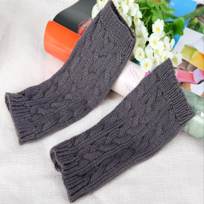 2018 new product knitted hemp gloves arm sleeve half finger wool thermal gloves \