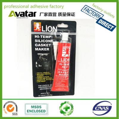 Factory outlets wholesale Red color LION RTV silicone gasket maker best products for import